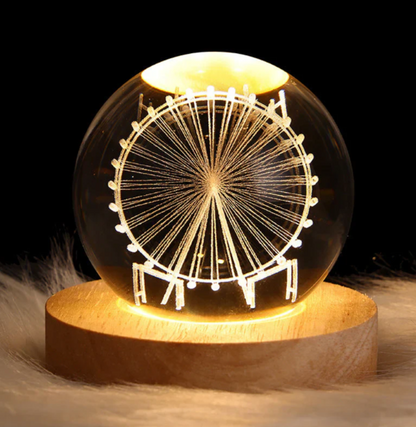 Lampka stołowa szklana 3D