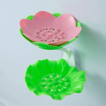 Lotus soap dish with drain hole