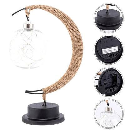 Lampa stołowa LED w kształcie księżyca z ciepłym światłem na baterie