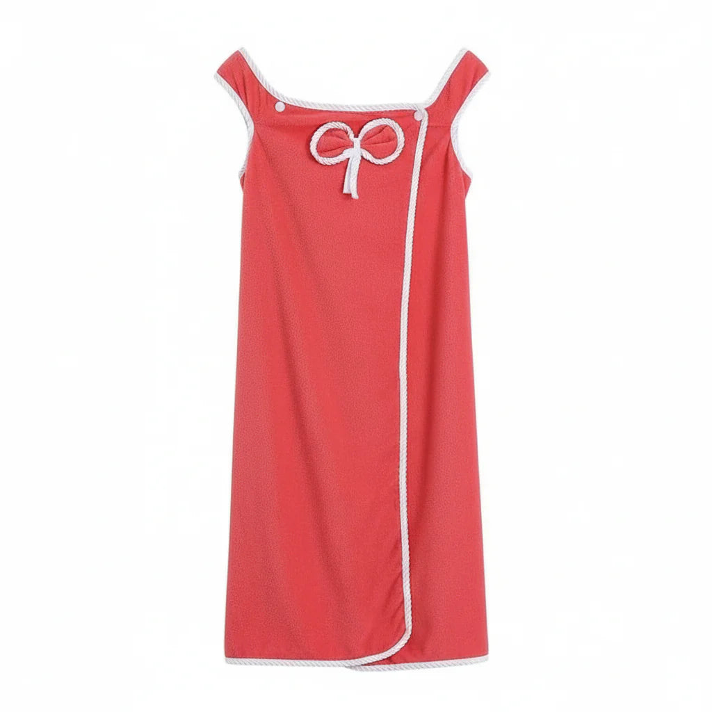 Towel dress with adjustable straps