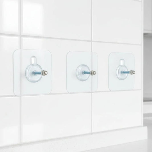Self-adhesive wall hooks, 10 pcs.
