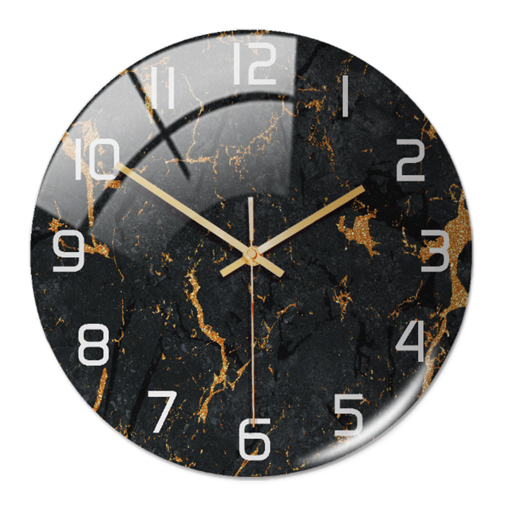 Marble-patterned wall clock