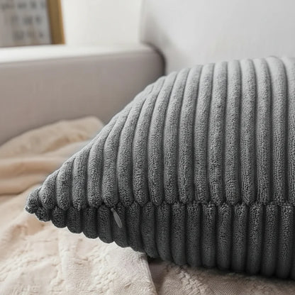 Housse de coussin en velours côtelé pour le salon