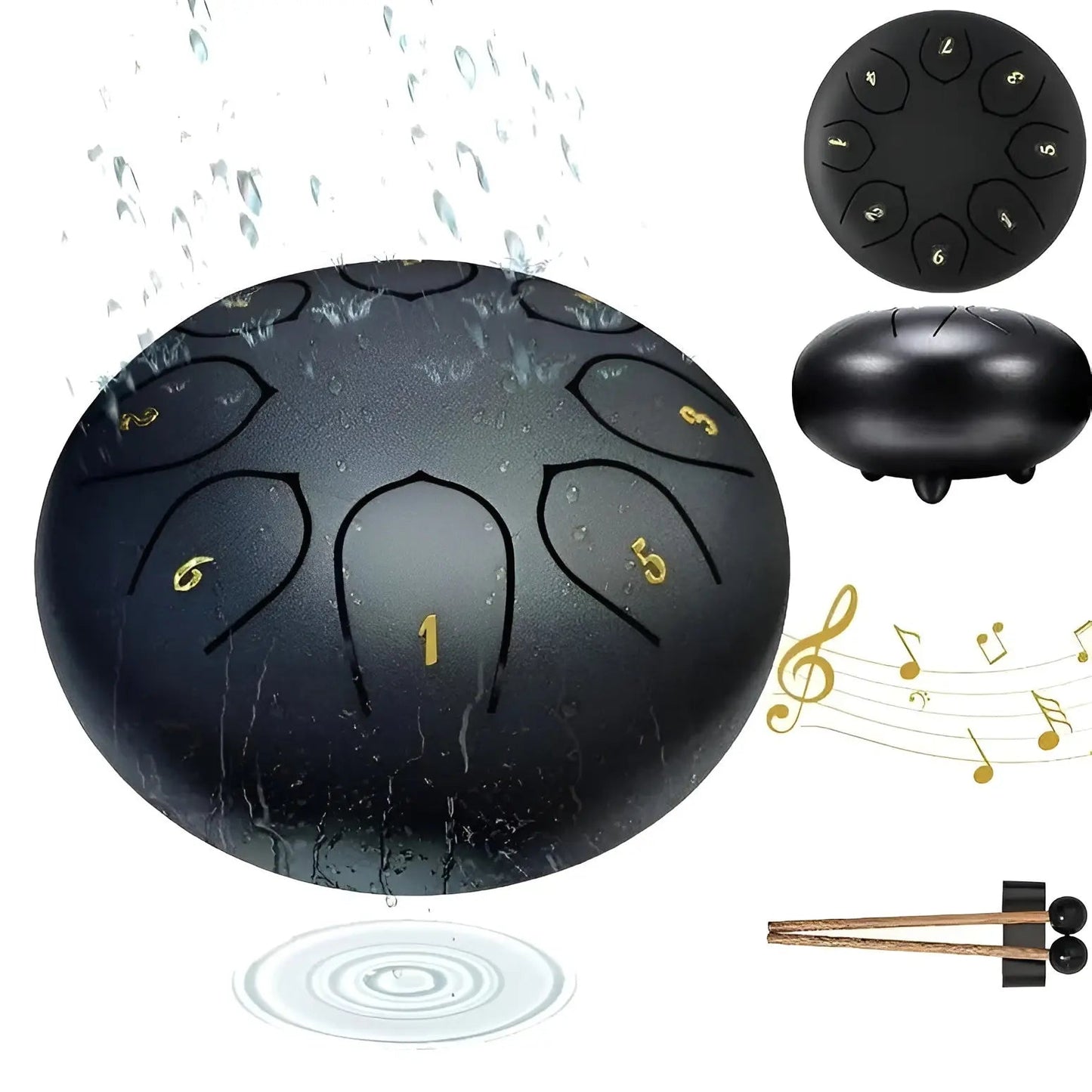 Steel Tongue Drum z torbą transportową do medytacji i użytku w ogrodzie