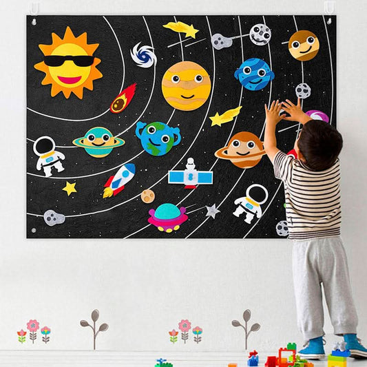 Tableau éducatif en feutrine pour enfants