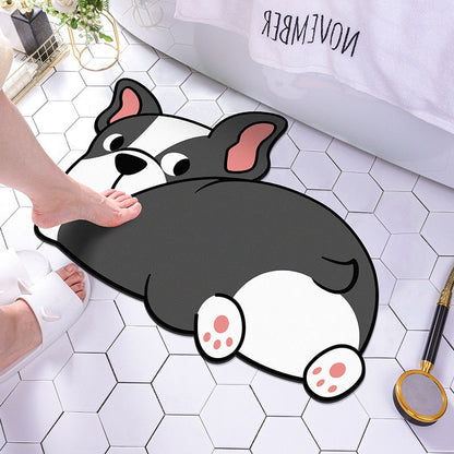 Bathroom mat with an animal pattern