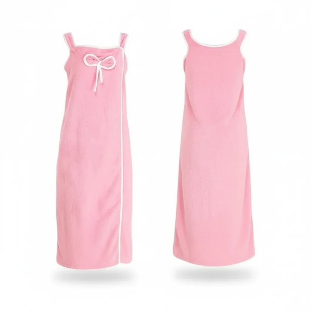 Towel dress with adjustable straps