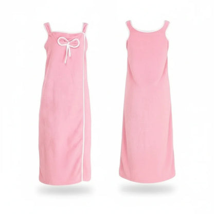 Towel dress with adjustable straps