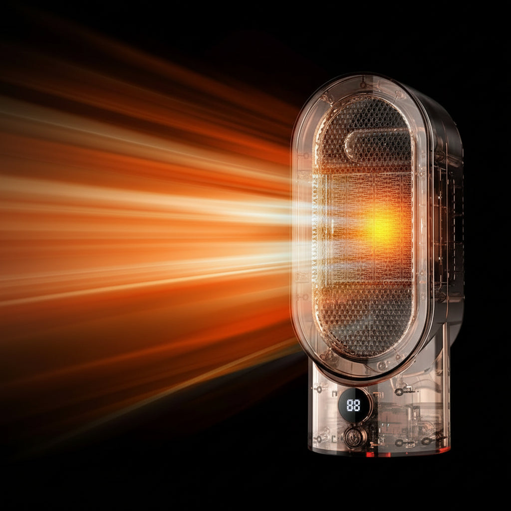 Przenośny Termowentylator Elektryczny 800W z Regulacją Temperatury