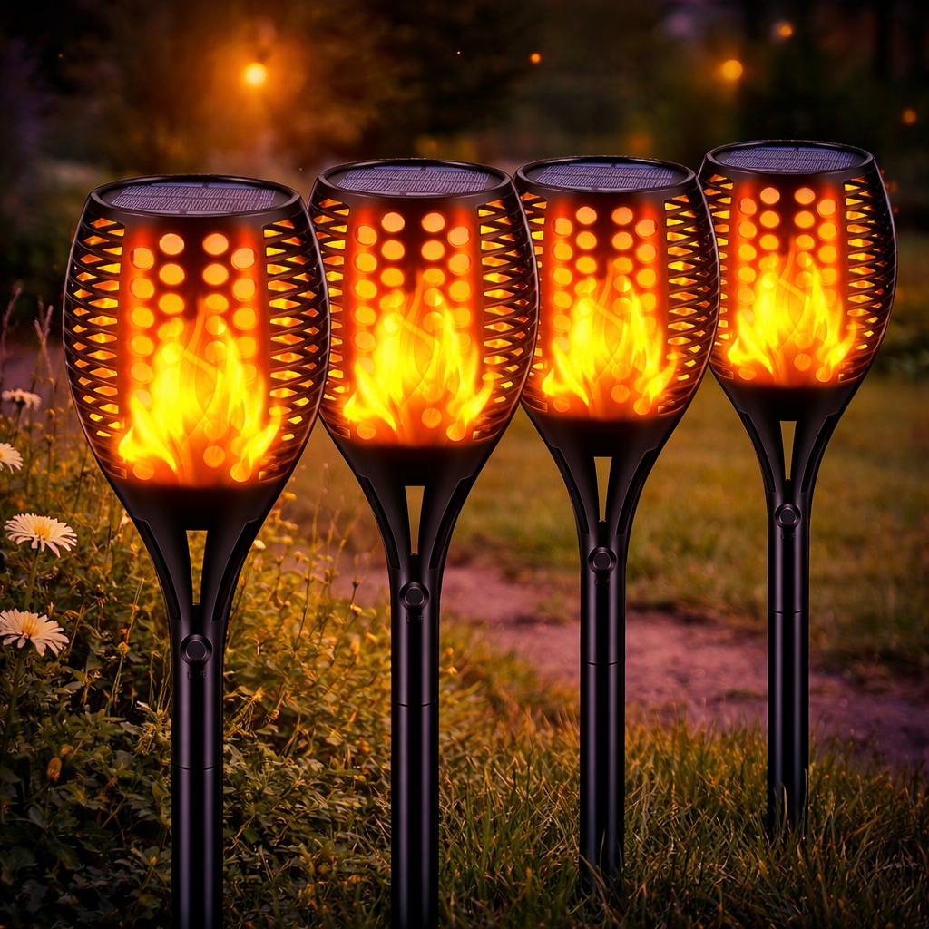 Solarna lampa pochodnia LED