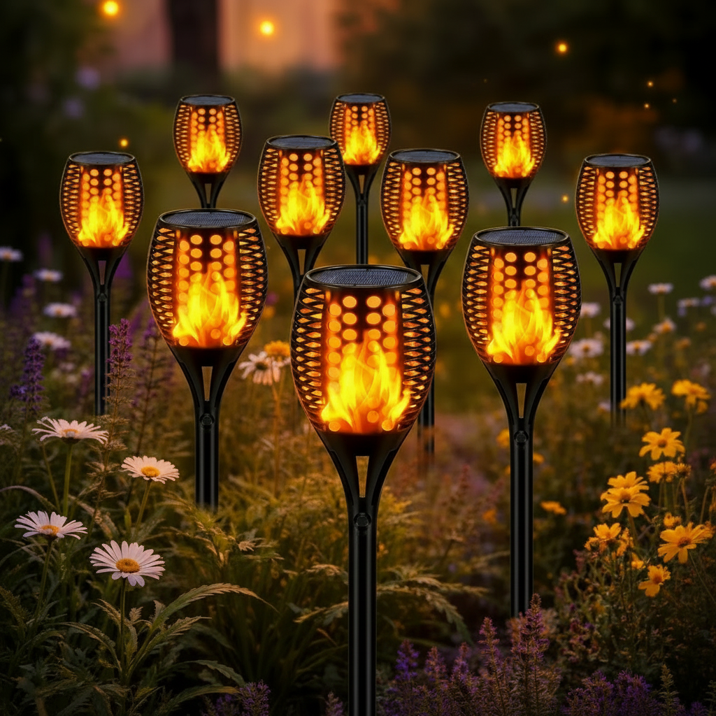 Solarna lampa pochodnia LED