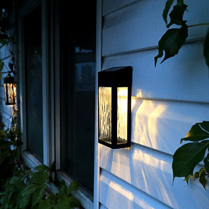 Lampa Ścienna Solarna LED z Czujnikiem Zmierzchu do Oświetlenia Zewnętrznego