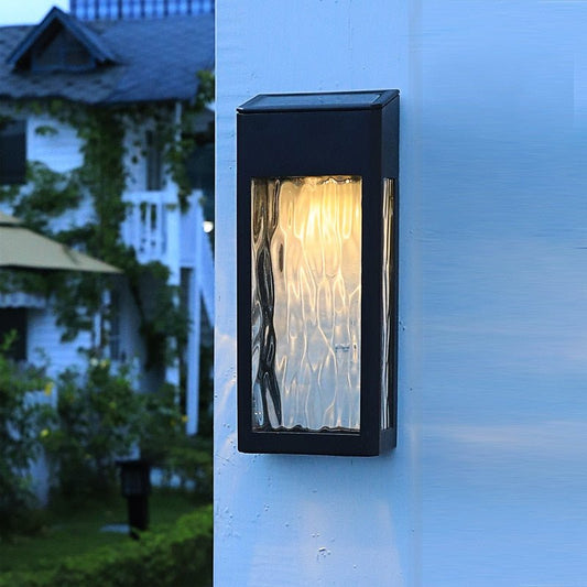 Lampa Ścienna Solarna LED z Czujnikiem Zmierzchu do Oświetlenia Zewnętrznego