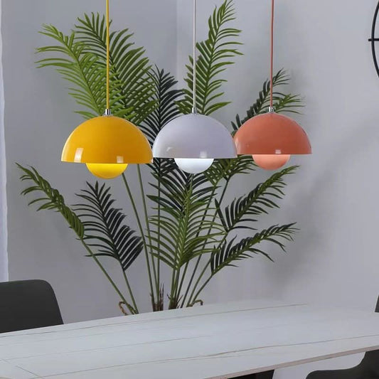 Lampa wisząca LED z tekstylnym kloszem