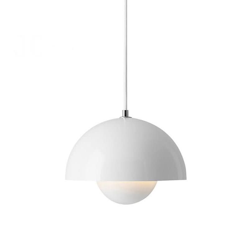 Lampa Wisząca LED z Tekstylnym Kloszem i Regulowaną Wysokością
