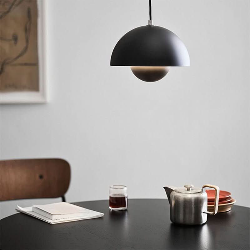 Lampa Wisząca LED z Tekstylnym Kloszem i Regulowaną Wysokością