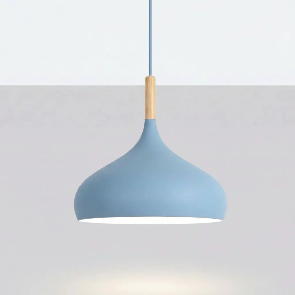 Lampa Wisząca w Stylu Skandynawskim z Kolorowymi Akcentami LED