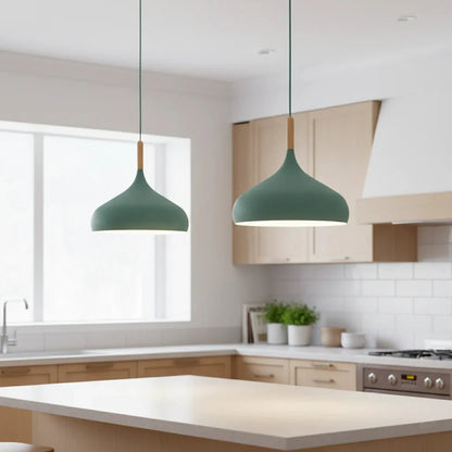 Lampa Wisząca w Stylu Skandynawskim z Kolorowymi Akcentami LED