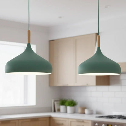 Lampa Wisząca w Stylu Skandynawskim z Kolorowymi Akcentami LED
