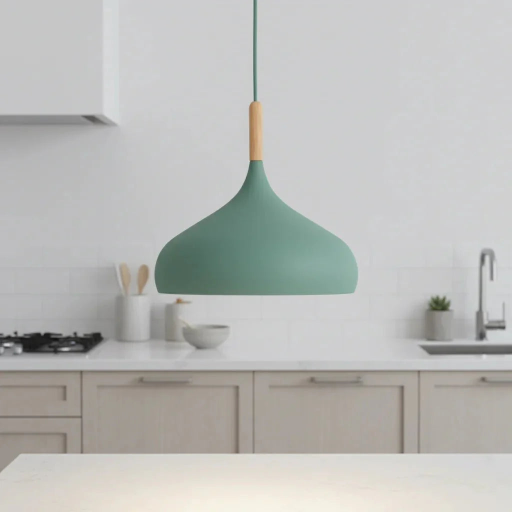 Lampa Wisząca w Stylu Skandynawskim z Kolorowymi Akcentami LED