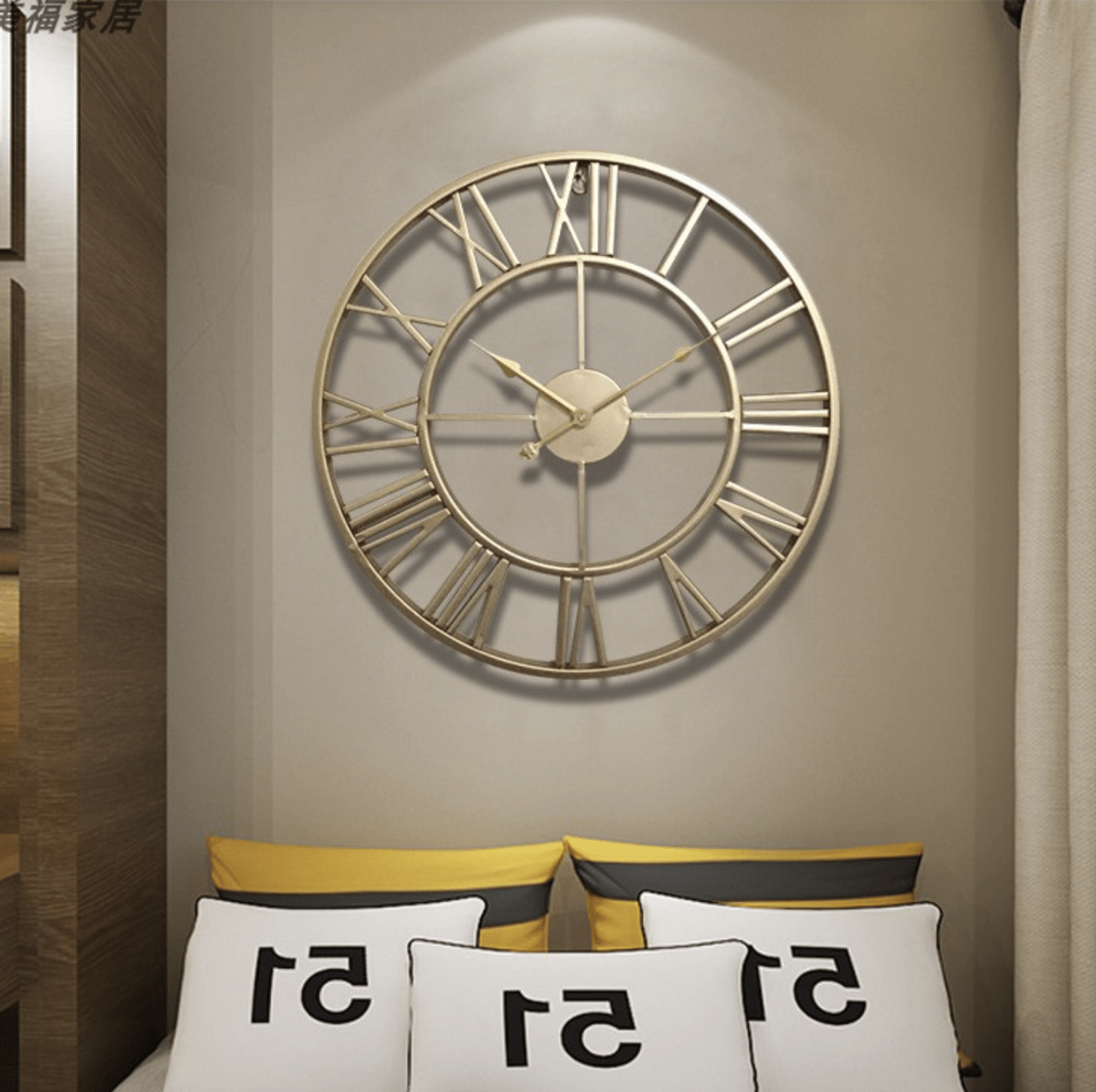 Ażurowy Zegar Ścienny z Kutego Żelaza 40 × 40 cm do Salonu i Biura