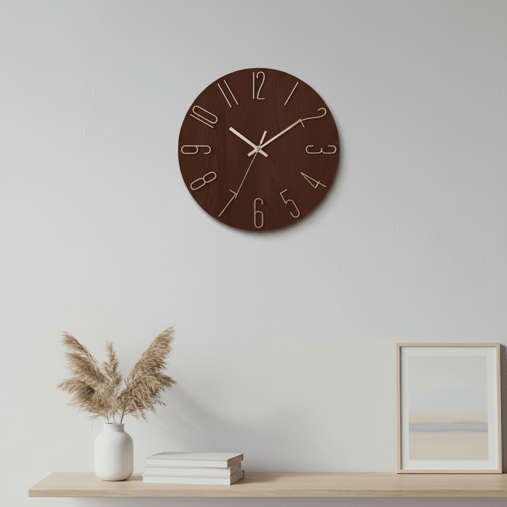Zegar Ścienny Minimalistyczny 30 cm z Cichym Mechanizmem Kwarcowym