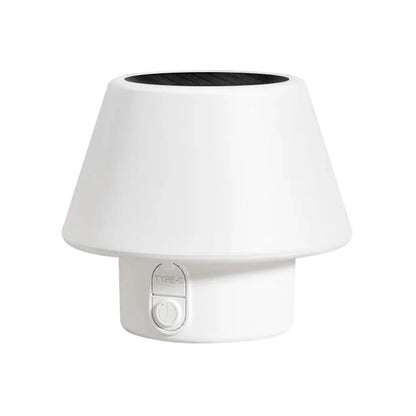Solarna Lampa Stołowa LED z Zasilaniem USB, 4 Trybami Światła i Funkcją Przenośną