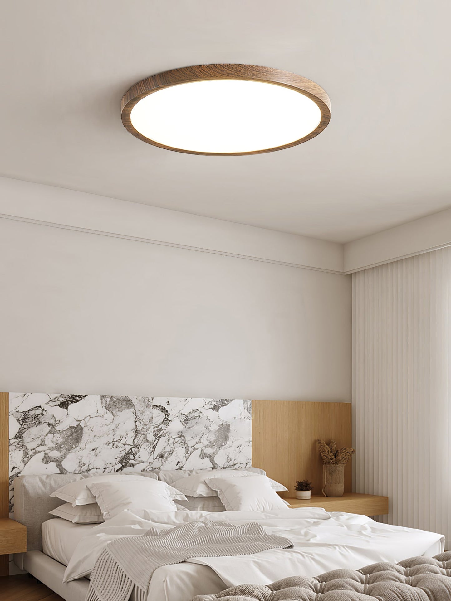 Ultracienka ronde plafondlamp met geïntegreerde LED en instelbare lichtkleur