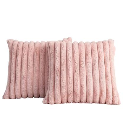 Housse de coussin décorative en peluche