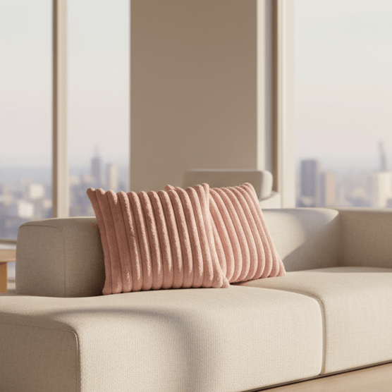 Housse de coussin décorative en peluche