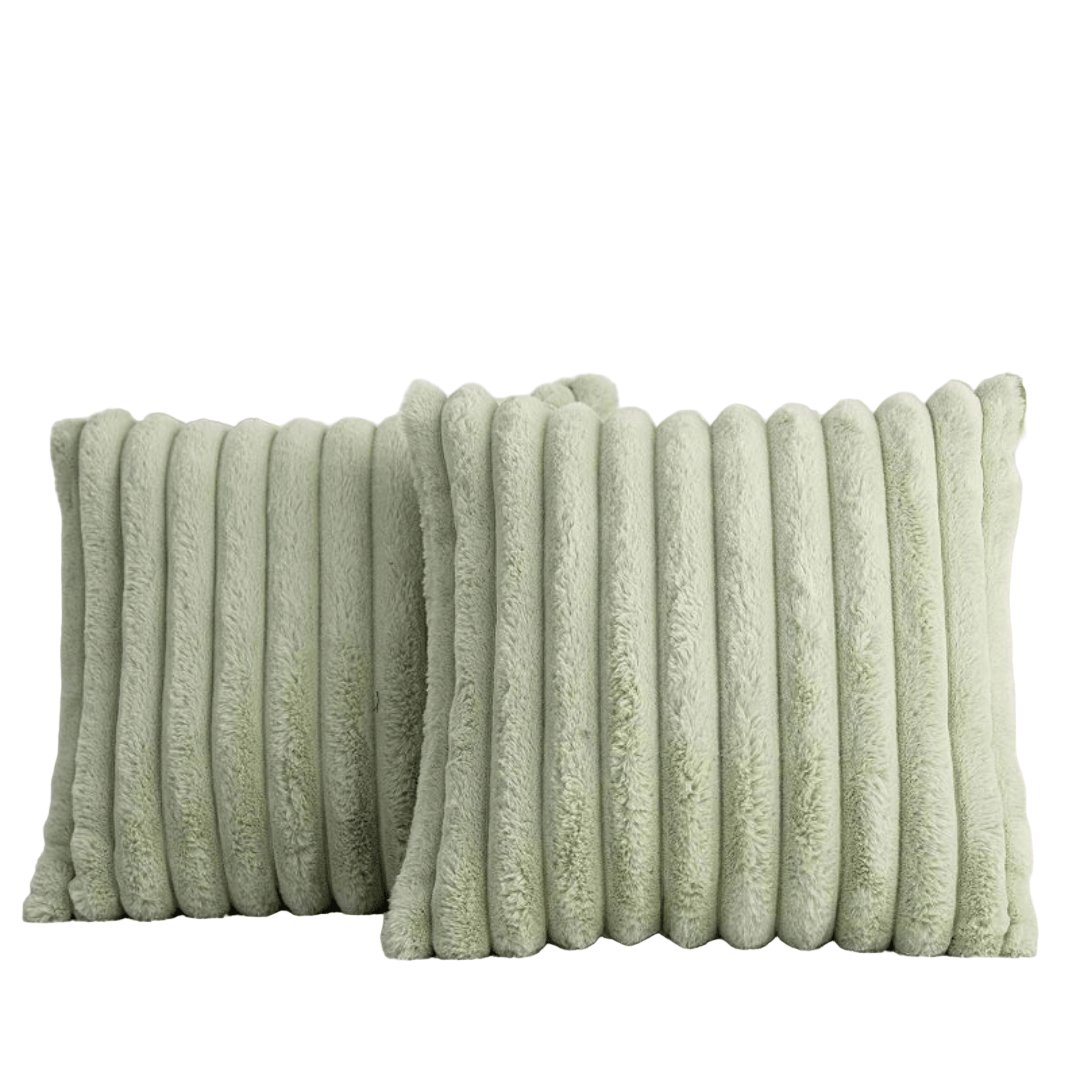 Housse de coussin décorative en peluche