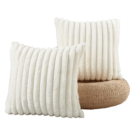 Housse de coussin décorative en peluche
