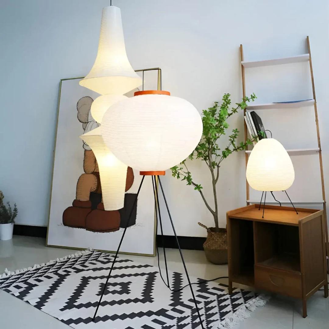 Lampa podłogowa w stylu japońskim