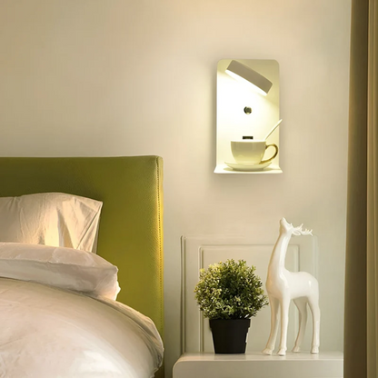 Applique LED avec étagère USB