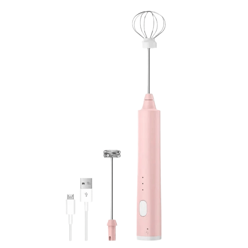 Mini Mikser Ręczny USB z 3 Prędkościami i Wymiennymi Końcówkami do Mieszania
