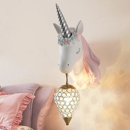 Nástěnné svítidlo jednorožec se stínidlem