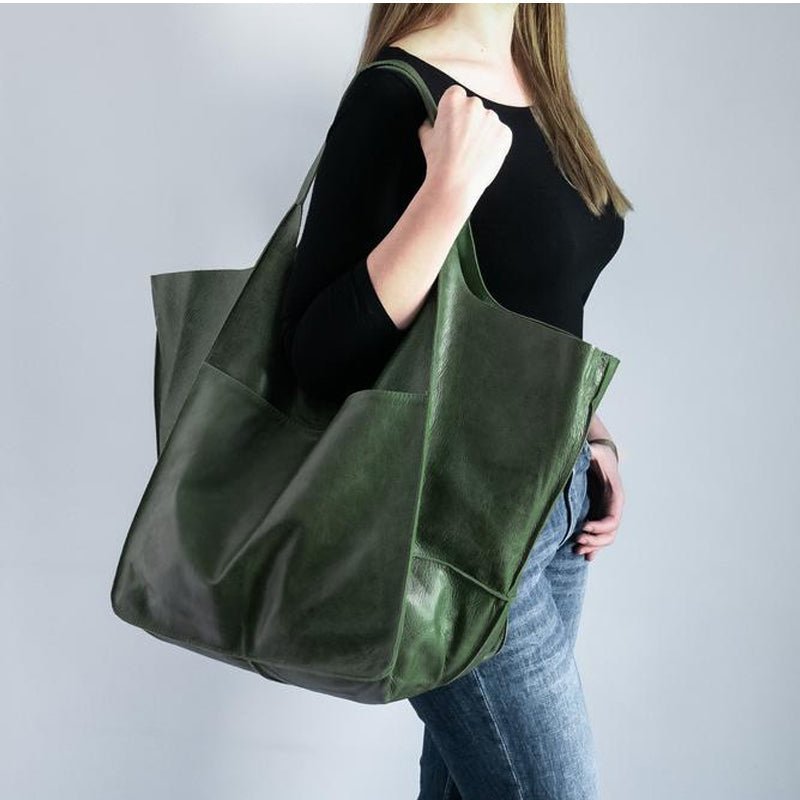Torba Tote w Stylu Vintage z Przestronnym Wnętrzem
