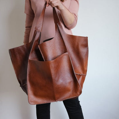 Torba Tote w Stylu Vintage z Przestronnym Wnętrzem