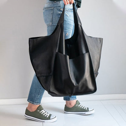Torba Tote w Stylu Vintage z Przestronnym Wnętrzem