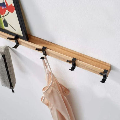 Patère murale en bois et aluminium