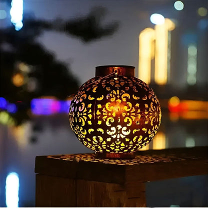 Solarna Lampa Ogrodowa w Stylu Vintage do Dekoracji Zewnętrznych