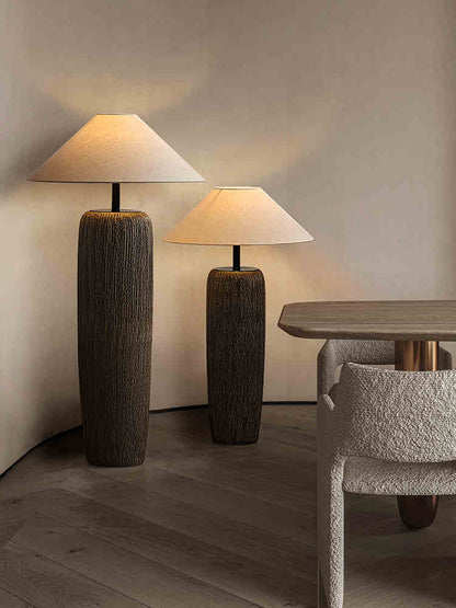 Lampa podłogowa z oprawą E27, metalowo-ceramiczna konstrukcja, oświetlenie do wnętrz