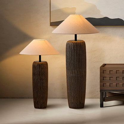 Lampa podłogowa z oprawą E27, metalowo-ceramiczna konstrukcja, oświetlenie do wnętrz