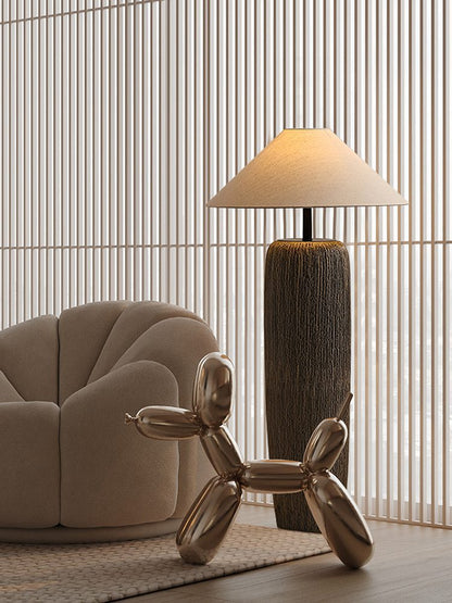 Lampa podłogowa z oprawą E27, metalowo-ceramiczna konstrukcja, oświetlenie do wnętrz