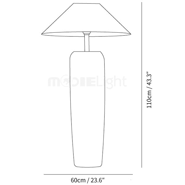 Lampa podłogowa z oprawą E27, metalowo-ceramiczna konstrukcja, oświetlenie do wnętrz