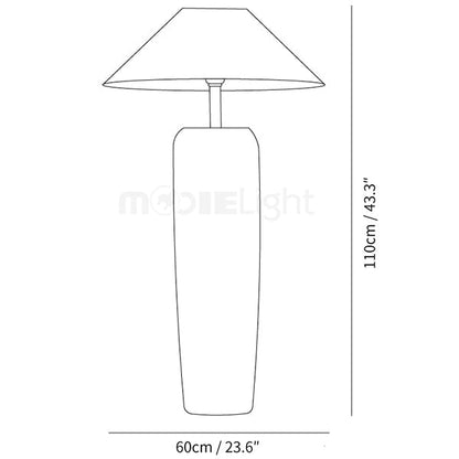Lampa podłogowa z oprawą E27, metalowo-ceramiczna konstrukcja, oświetlenie do wnętrz