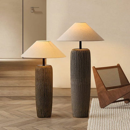 Lampa podłogowa z oprawą E27, metalowo-ceramiczna konstrukcja, oświetlenie do wnętrz