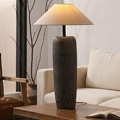 Lampa podłogowa z oprawą E27, metalowo-ceramiczna konstrukcja, oświetlenie do wnętrz