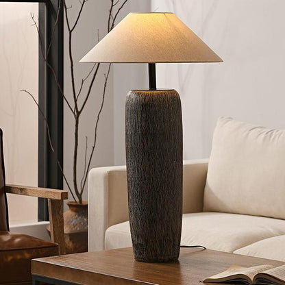 Lampa podłogowa z oprawą E27, metalowo-ceramiczna konstrukcja, oświetlenie do wnętrz