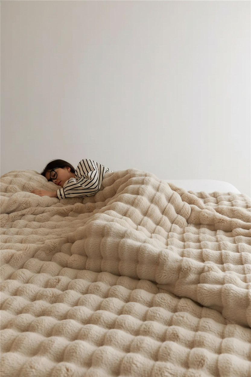Plush blanket with a soft surface